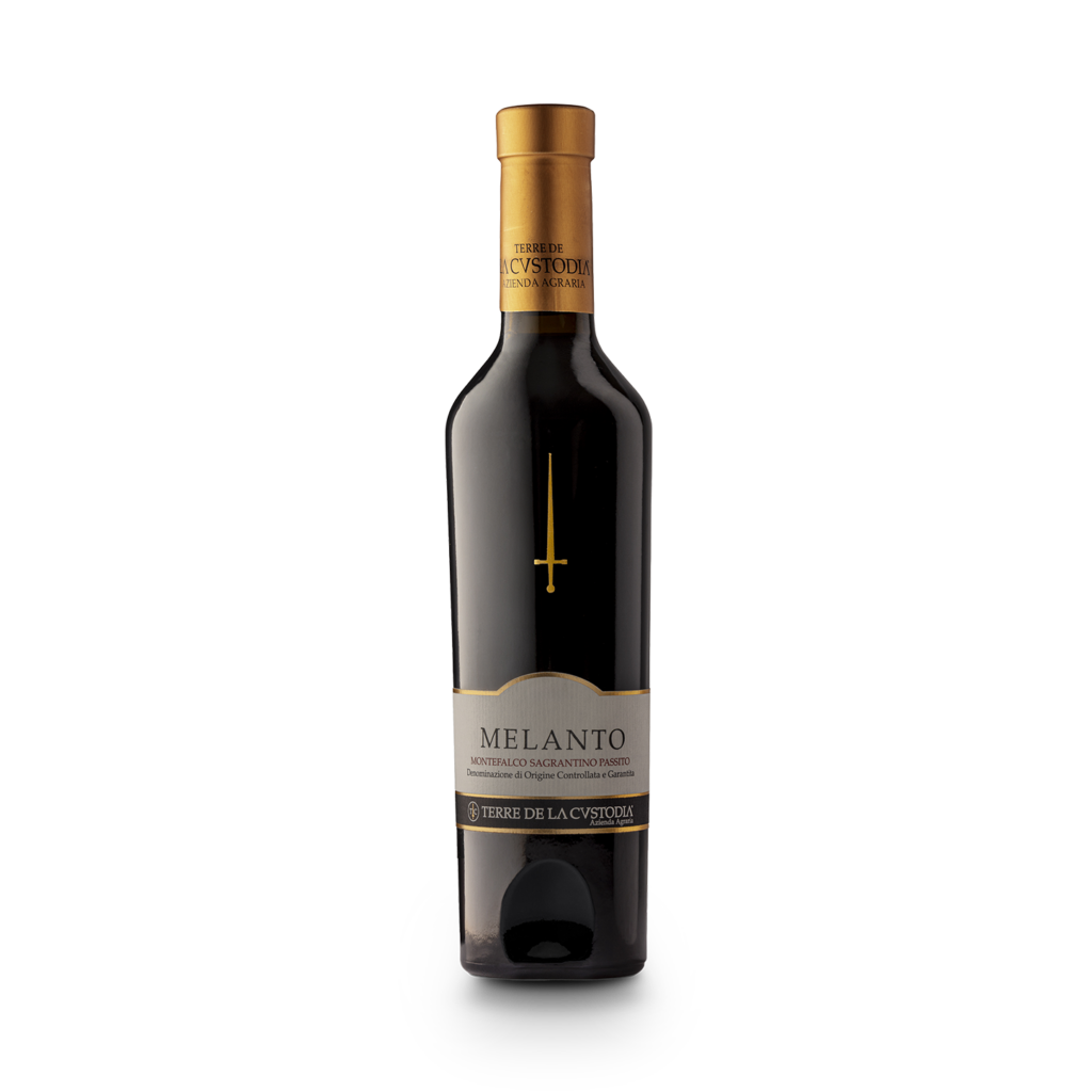 Bottiglia di Melanto Montefalco Sagrantino Passito DOCG Terre de La Custodia