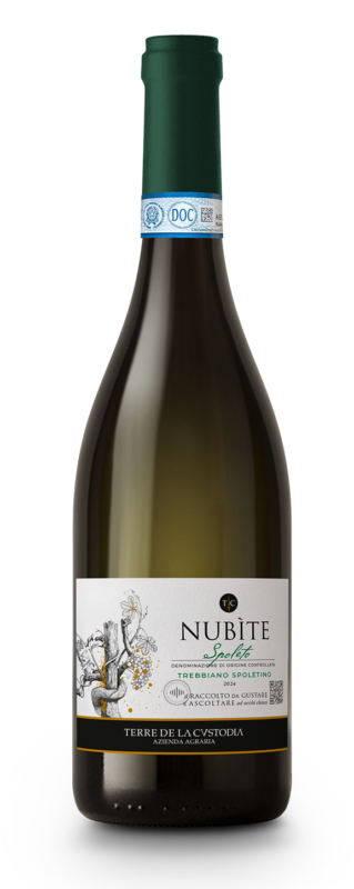 Bottiglia di Nubìte Spoleto DOC Trebbiano Spoletino Terre de La Custodia